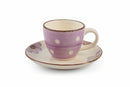 Set 6 Tazzine Caffè con Piattino in Gres 50 ml Villa d'Este Home Tivoli Margarita