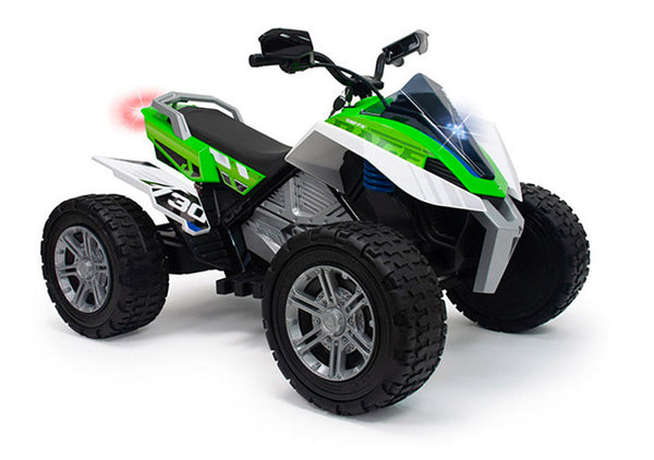 Quad Elettrico per Bambini 24V Ruote in Gomma Rage Bianco e Verde acquista