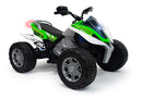 Quad Elettrico per Bambini 24V Ruote in Gomma Rage Bianco e Verde