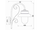 Lampada Applique in Basso Grande Color Rame per Esterno Linea Short Sovil