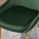 Sedia Imbottita 49x57,5x81 cm in Tessuto Vellutato Verde