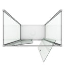 Box Doccia 3 lati 90x130x90 cm 2 Ante Battenti in Cristallo Trasparente 6mm H185 Fosterberg Koge Trio