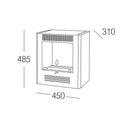 Stufa a Bioetanolo da Interno Mini Ruby 45x31x48,5 cm 2300W 1,5L Fiamma Statica Bordeaux 