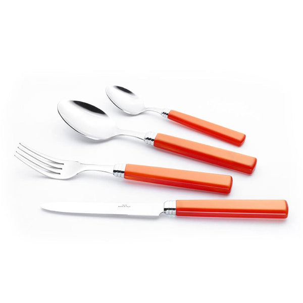 Service de Couverts 24 Pièces en Acier Inoxydable Orange Rivadossi Sandro Zara prezzo