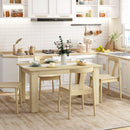 Tavolo da Pranzo Moderno per 6 Persone max 140x89,5x75 cm in Truciolato Bianco e color Rovere