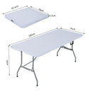 Tavolo da Campeggio Picnic Pieghevole Portatile Richiudibile in Valigia in PE 180x74x74 cm 