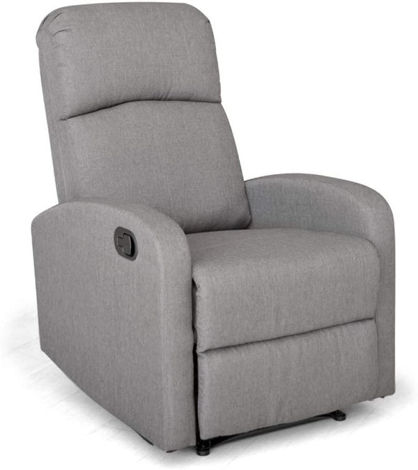 online Fauteuil relax inclinable manuel 75x65x101 cm en tissu gris