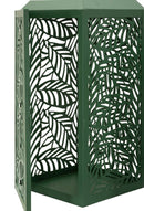 Lanterne Carving Coppia 17,8x17,8x44 cm in Metallo Verde      