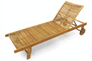 Lettino Prendisole da Giardino in Legno con Ruote Soriani Bali