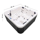 Vasca Idromassaggio Monoblocco Calypso per 5 Persone 200x200x82 cm in Acrilico US Color Legno      