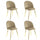 Lot de 4 Chaises 50x45x80 cm en Tissu Velours avec Pieds Dove Gold
