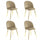 Lot de 4 Chaises 50x45x80 cm en Tissu Velours avec Pieds Dove Gold