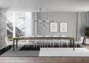 Tavolo Allungabile 140-400x90x77 cm Karamay Premium Noce Telaio Antracite 