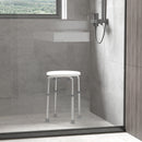Sgabello per doccia bagno altezza regolabile antiscivolo bianco 
