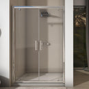 Porta Parete Doccia 2 Ante Saloon in Cristallo Trasparente 6mm H195 Bonussi Giuly Varie Misure
