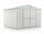 Cabane de jardin en tôle d'acier porte-outils 327x269x217 cm Enaudi Blanc