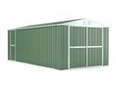 Casetta Box da Giardino in Lamiera di Acciaio Porta Utensili 327x611x235 cm Enaudi Verde
