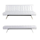 Divano Letto Prontoletto Click Clack Rivestimento in Similpelle Beige Darrel