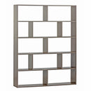 Libreria 12 Ripiani 124x160x24 cm in Legno MDF Rovere Scuro