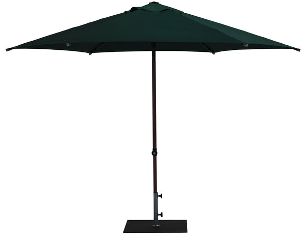 acquista Ombrellone da Giardino Ø3 m Palo Ø38 mm in Alluminio Effetto Legno Tessuto Poliestere Trend Wood Verde