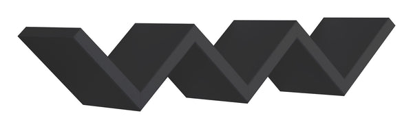 prezzo Mensola da Parete Libreria Zigzag 56x15,5 cm in Fibra di Legno Saetta Nero