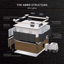 Vasca Idromassaggio Spa Oslo Amber Aero Plus Smart con Wifi per 6 Persone 180x180x65 cm in Materiale Plastico Effetto legno Ambra      