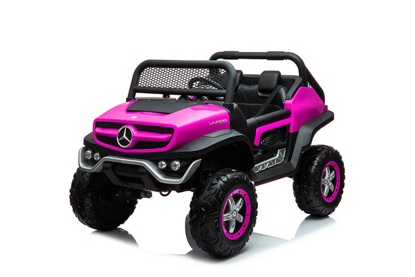 Macchina Elettrica per Bambini 12V con Licenza Mercedes Unimog Rosa sconto