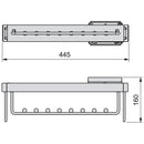 Appendiabiti Estraibile per Armadio 44,5 cm in Alluminio Chiusura Soft Emuca Moka