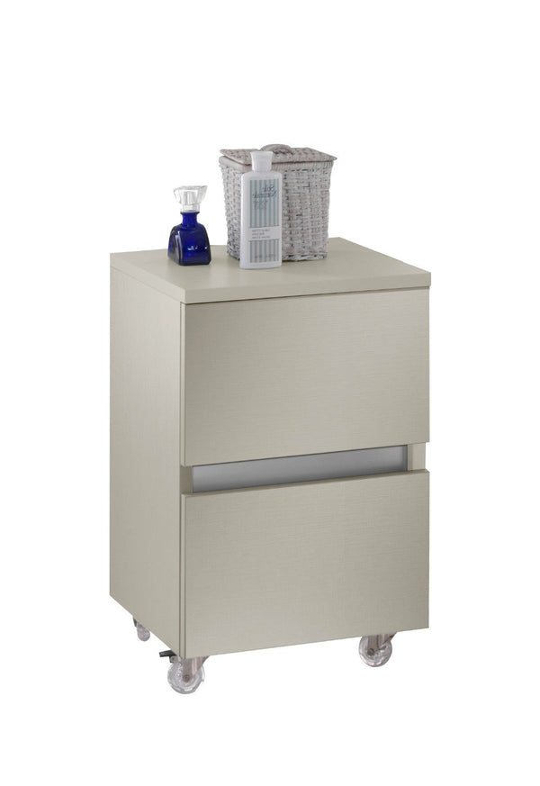 Commode Mobile 2 Tiroirs Soft Close en Bois en Mélamine 35x38x57cm TFT Corde de Bali prezzo