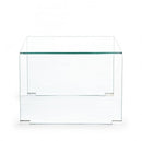 Tavolino Iride Quadrato con Vetro 60x60 in Vetro