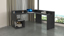 Scrivania Angolare a Giorno 181x160x60x92,5h cm Esse Report Grigio  