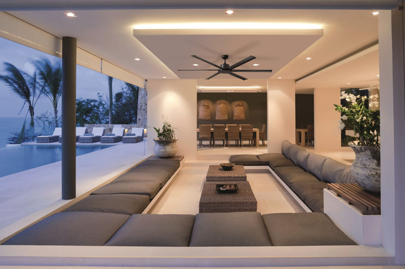 Ventilatore da Soffitto con 8 Pale in Alluminio Ø165 cm 5 Velocità Martec Albatross Silver