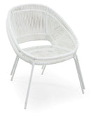 Set Tavolino e 2 Sedie da Giardino in Acciaio Kraus Michelangelo Bianco