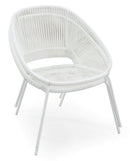 Set Tavolino e 2 Sedie da Giardino in Acciaio Kraus Michelangelo Bianco