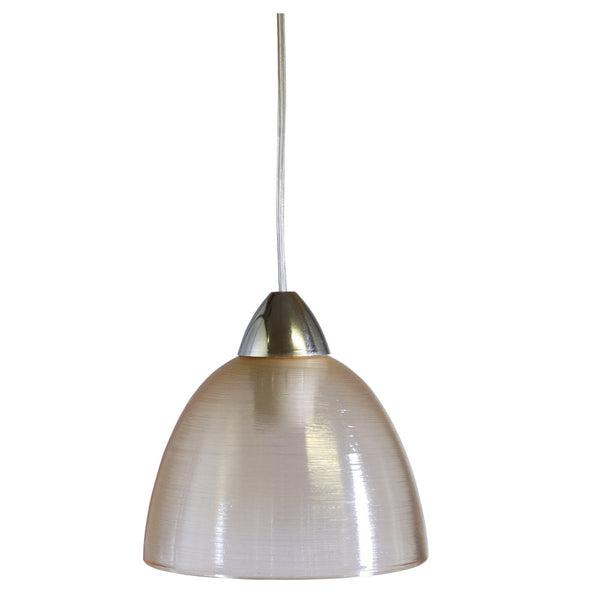 prezzo Suspension D20 1xE27 Cadre Chrome-Verre Transparent Gel Ambre E-Energy Carla