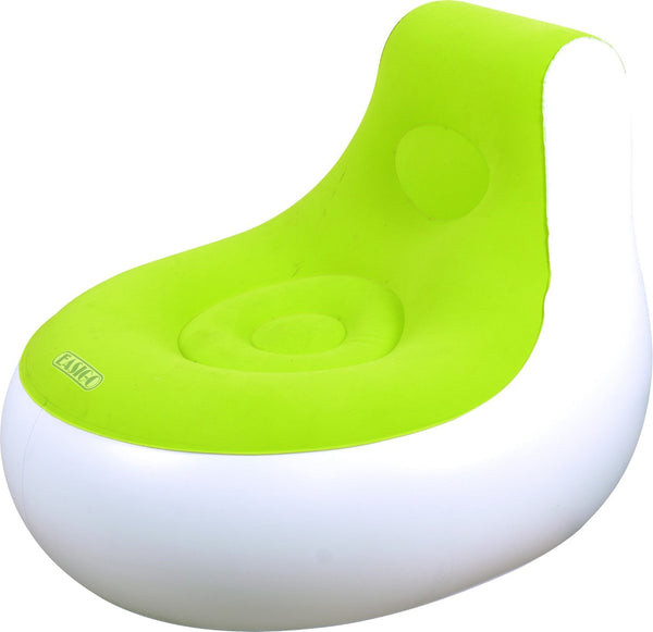 prezzo Fauteuil Gonflable Floqué Pouf 93x86x73cm Jilong Easigo Lounge Side Chair Vert