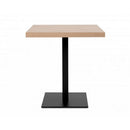 Tavolo alto Quadrato 70x70x75 cm piano rovere e base nera