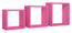 Set 3 Mensole da Parete Cubo in Fibra di Legno Incubo Fuxia
