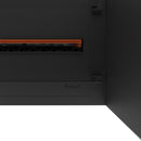 Camino a Vapore Elettrico Effetto Realistico 120x50x40 cm Invapo U1200 con Ricarica Automatica in Acciaio Nero      