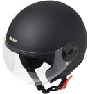Casco Demi-Jet per Scooter Visiera Sagomata SKA-P 1 WH Wolli Nero Gommato