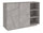 Mobile Multiuso 2 Ante 3 Vani Giorno 121,8x39,2x86 cm Ping Cemento Bronx