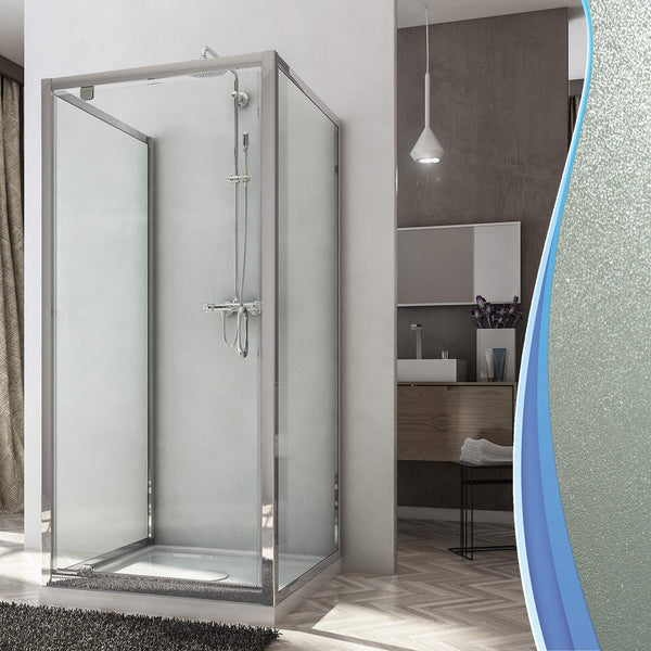 Cabine de douche 3 côtés 1 porte battante en cristal transparent 6 mm H185 Fosterberg Koge Trio Différentes tailles prezzo