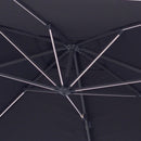 Ombrellone da Giardino Decentrato 2X3m in Alluminio con LED Florida Nero