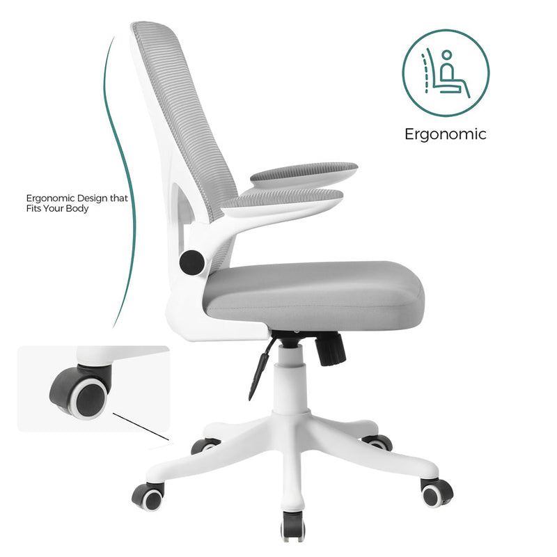 Sedia Operativa da Ufficio 65x68x94x107,5 cm Vivi Grigio