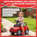 Macchina Cavalcabile per Bambini 65,5x28x42 cm Licenza Land Rover con Clacson e Spazio Portaoggetti Rosso      
