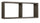 Etagère rectangulaire 2 compartiments muraux 70x30x15,5 cm en fibre de bois Morgana Chêne Foncé