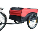 Carrello per Bici Rimorchio per Bicicletta Rosso e Nero 
