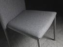 Set 4 Sedie Leda 42x52x96 cm in Tessuto Easy-Clean Gambe Rivestite in Tinta Grigio Scuro      