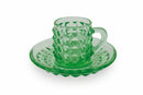 Set 6 Tazzine Caffè in Vetro Colorato con Piattino 90 ml Villa d'Este Home Tivoli Diamond