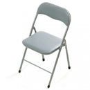 Sedia da Giardino Pieghevole Slim 44x45x79 h cm in Acciaio Grigia Chiara Opaca